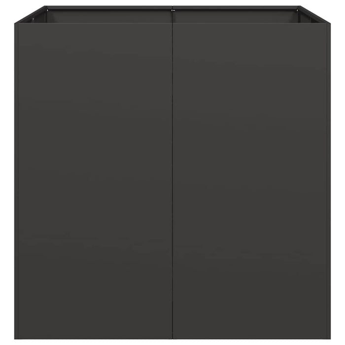 Planter Black 80X80X80 Cm Steel Nlbinb