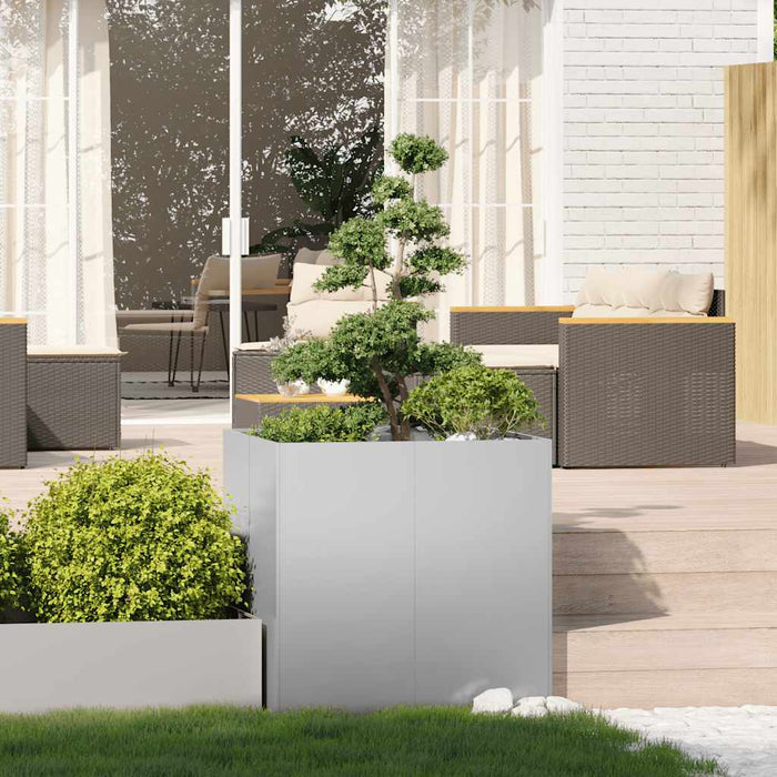 Planter 80X80X80 Cm Galvanised Steel Nlbinp