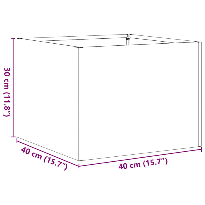 Planter Rusty 40X40X30 Cm Weathering Steel Nlbnbb