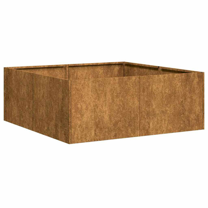 Planter Rusty 80X80X30 Cm Weathering Steel Nlbnbi