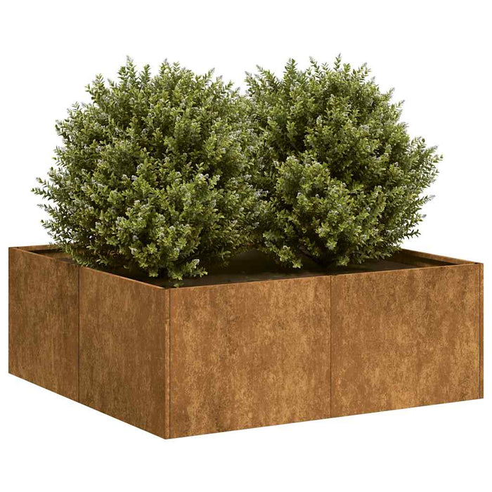 Planter Rusty 80X80X30 Cm Weathering Steel Nlbnbi