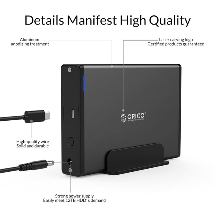 8tb Usb c 3.5 Hdd Enclosure Detachable Base