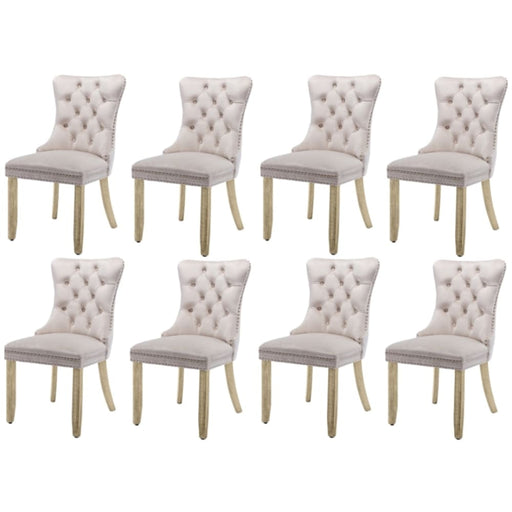 8x Velvet Dining Chairs Upholstered Tufted Kithcen Chair