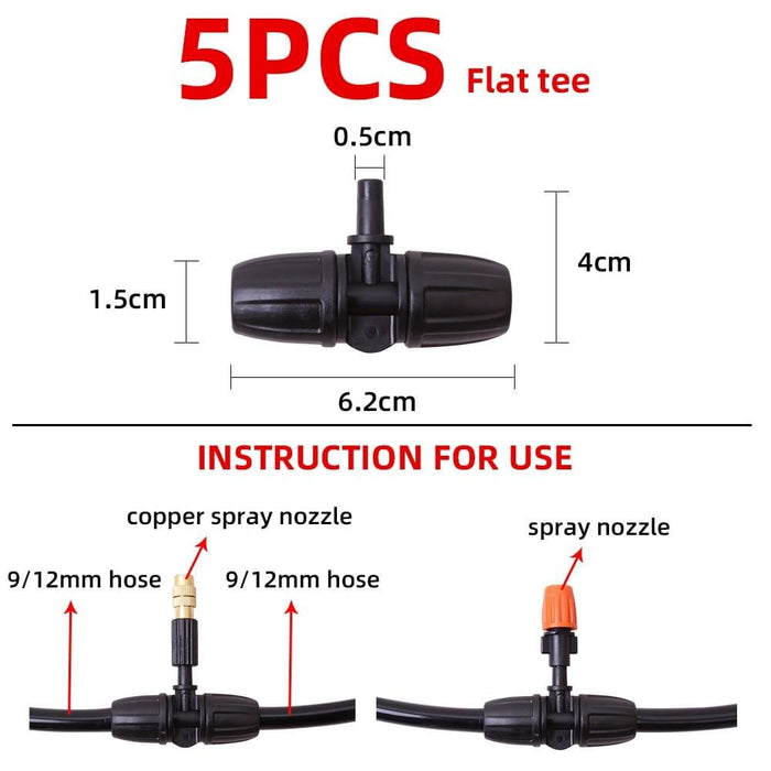 9 12 Pe Pipe Connector Splitter Tee Joint Watering Drip