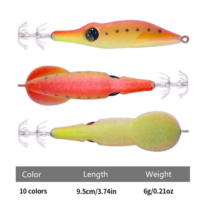 9.5cm 6g Squid Steel Shrimp Bionic Sea Fishing Lures