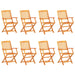 9 Piece Folding Outdoor Dining Set Solid Acacia Wood Attin