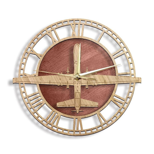 Mq-9 Reaper Uav Drone Wood Wall Clock