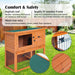 92 x 45 82cm Rabbit Hutch Chicken Coop 2 Storey Cage Run