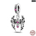 925 Silver Black Cat Spider Charms Beads Fit Pandora