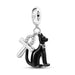 925 Silver Black Cat Spider Charms Beads Fit Pandora