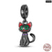 925 Silver Black Cat Spider Charms Beads Fit Pandora