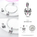 925 Silver Black Cat Spider Charms Beads Fit Pandora