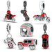 925 Silver Red Car Key Charms Pendents Fit Original Pandora