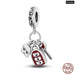 925 Silver Red Car Key Charms Pendents Fit Original Pandora