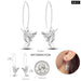 925 Silver Luminous Shell Earrings For Women Pave Cz Heart