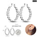 925 Silver Luminous Shell Earrings For Women Pave Cz Heart