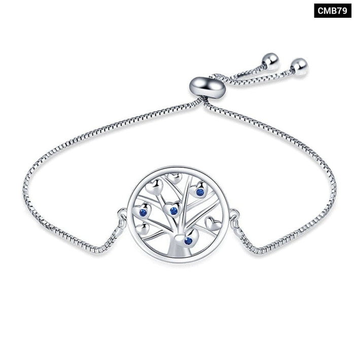 925 Silver Tree Of Life Pendant Bracelets For Women