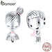 925 Srerling Silver Boy And Girl Pendant Charm For Bracelet