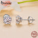 925 Sterling Silver 1 Carat d Colour Moissanite Stud