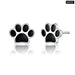 925 Sterling Silver Animal Paw Dog Cat Footprints Stud