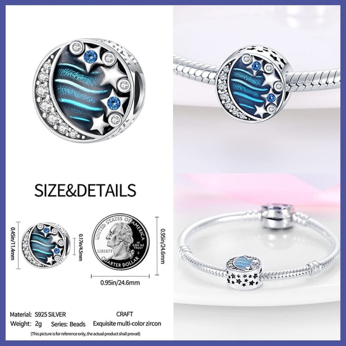 925 Sterling Silver Astronaut Space Series Charms Beads Fit