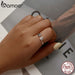 925 Sterling Silver Black Dog Paw Open Ring Zircon Cute