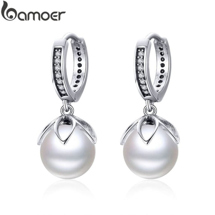 925 Sterling Silver Blooming Flower Petal Freshwater Pearl