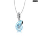 925 Sterling Silver Blue Conch Necklace For Women