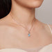 925 Sterling Silver Blue Conch Necklace For Women