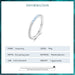 925 Sterling Silver Blue Simple Finger Ring Stackable