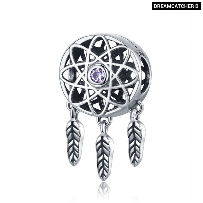 925 Sterling Silver Bohemian Dream Catcher Pendant