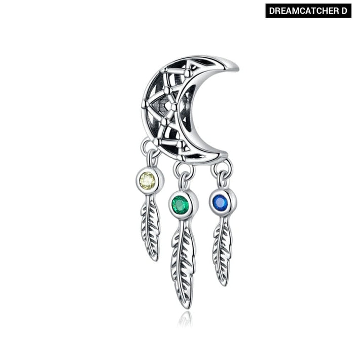 925 Sterling Silver Bohemian Dream Catcher Pendant