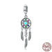 925 Sterling Silver Bohemian Dream Catcher Pendant