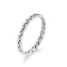 925 Sterling Silver Braided Texture Twisted Eternity Band