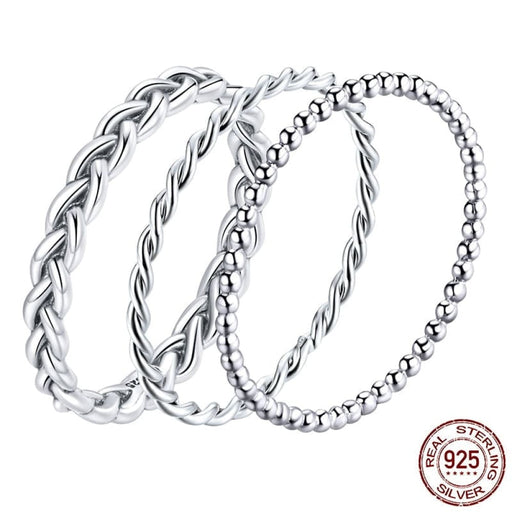 925 Sterling Silver Braided Texture Twisted Eternity Band