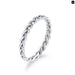 925 Sterling Silver Braided Texture Twisted Eternity Band