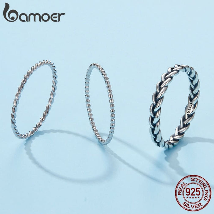 925 Sterling Silver Braided Texture Twisted Eternity Band