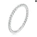 925 Sterling Silver Braided Texture Twisted Eternity Band