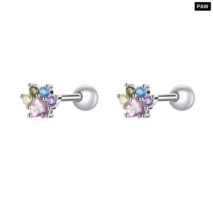 925 Sterling Silver Brilliant Star Earrings For Women