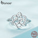 925 Sterling Silver Celtic Knot Finger Ring For Women