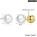 925 Sterling Silver Charm Pearl Beads Screw Stud Earrings