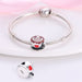 925 Sterling Silver Red Colour Series Heart Shape Charms