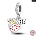 925 Sterling Silver Red Colour Series Heart Shape Charms