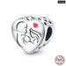 925 Sterling Silver Red Colour Series Heart Shape Charms