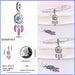 925 Sterling Silver Colourful Dreamcatcher Charms Beads Fit