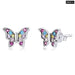 925 Sterling Silver Colourful Multiple Zircons Butterfly