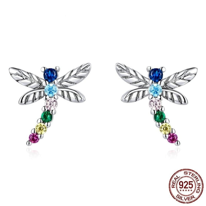 925 Sterling Silver Colourful Multiple Zircons Butterfly