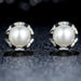 925 Sterling Silver Cultured Elegance Stud Earrings