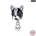 925 Sterling Silver Cute Black Cat Pet Charms Beads Fit