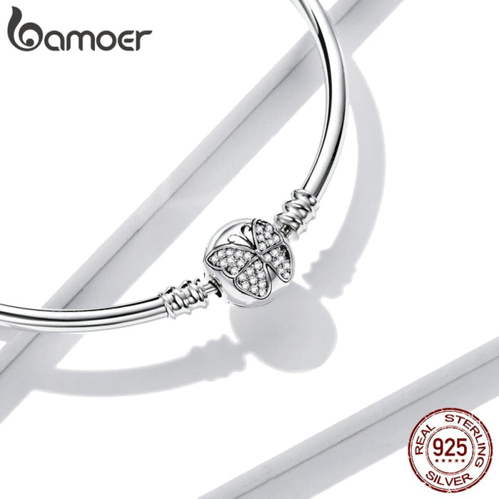 925 Sterling Silver Dazzling Butterfly Basic Bracelet